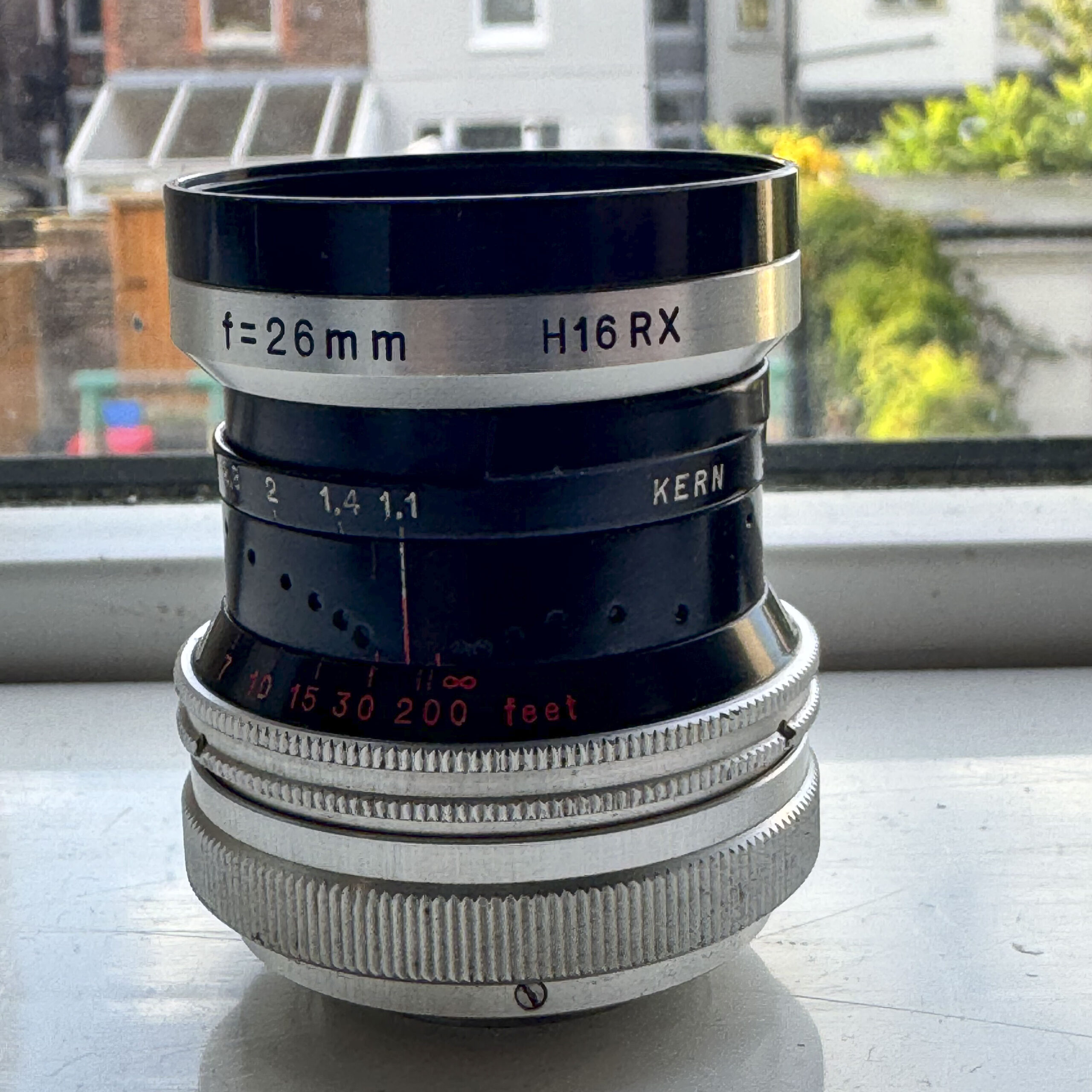 Kern Macro-Switar 26mm F/1.1 RX H16 Cine Prime C Mount Lens