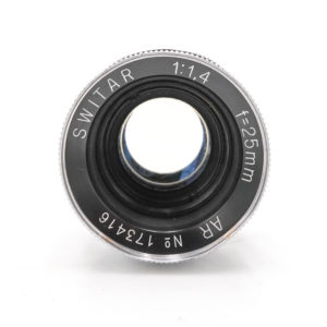 Kern Switar 25mm f/1.4 C Mount Cine Prime Lens